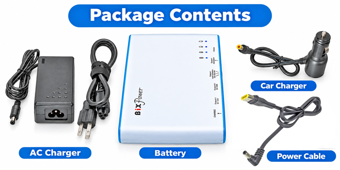 BiXPower BP100 AirSense 11 battery package contents