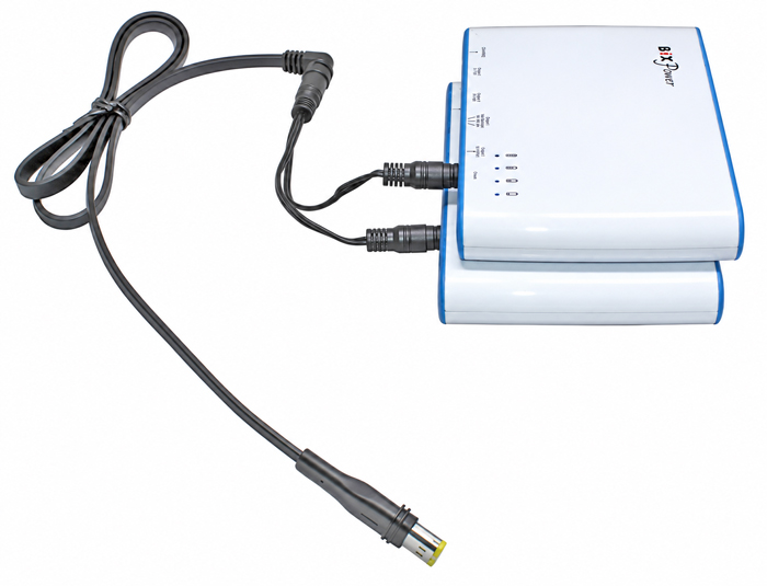 BiXPower dual 100Wh battery system with ResMed AirSense 11 power cable