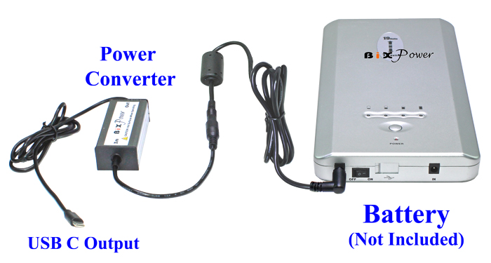 12V or 24V DC to USB Type C Power Converter with Power Delivery