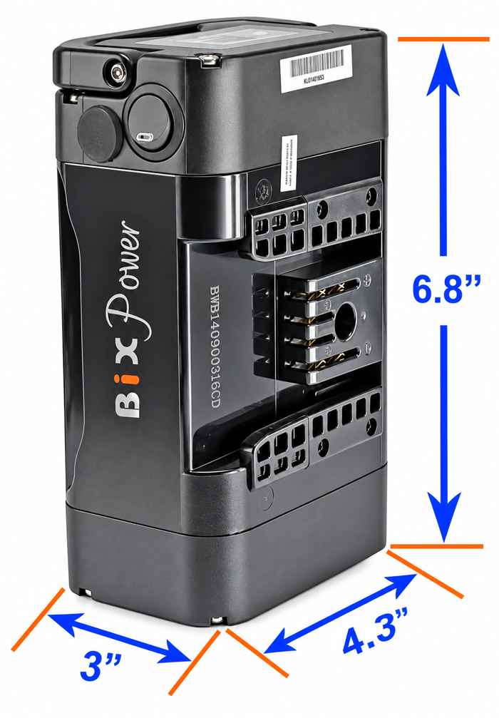 BiXPower BX2499B battery dimensions 6.8 by 4.3 by 3 inches