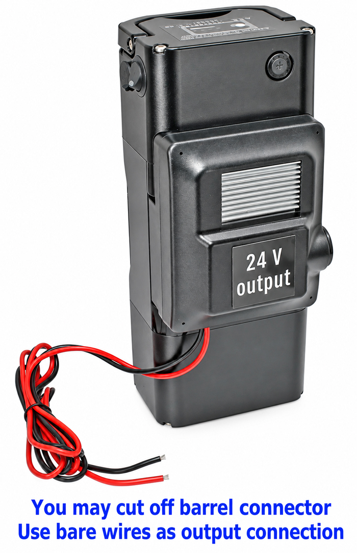 BiXPower BX3699 24V converter output cable with optional bare wire connection