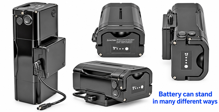 BiXPower BX3699 battery shown standing in multiple positions