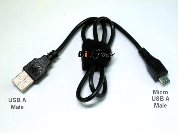 USB A Male to Micro USB DC Power Cable - X2