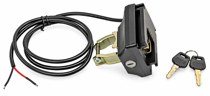 BiXPower KF542 lockable battery mounting output box with keys