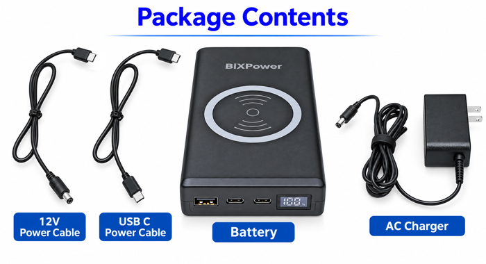 BiXPower BAT-UC70B-12V package contents