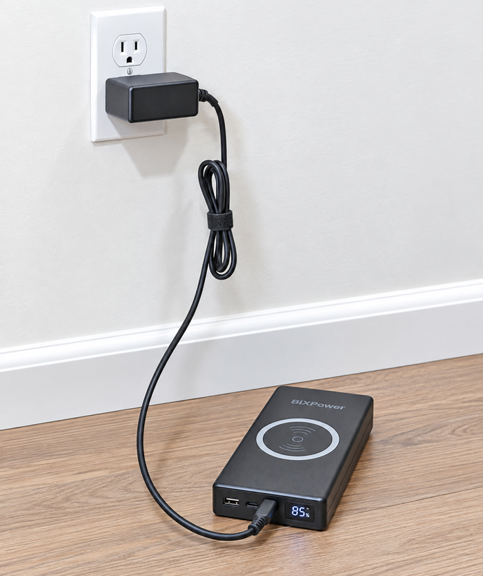 Charging BiXPower battery from wall power outlet