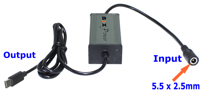 12V or 24V DC to USB Type C Power Converter with Power Delivery