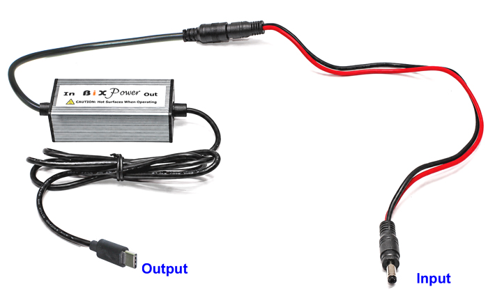 BiXPower BX-DD100PD USB-C PD converter with optional DC input cable