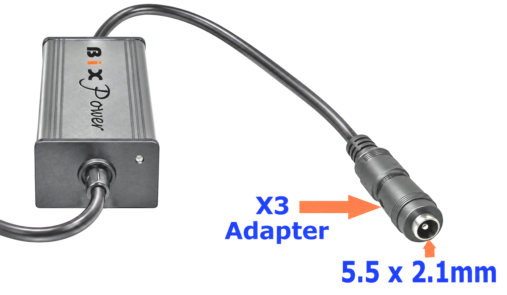 BiXPower CNT-X3 adapter connected to BX-DD100PD USB-C PD converter